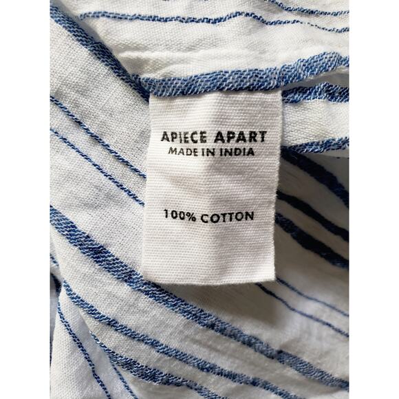 Apiece Apart Mitte Top Blue/White Stripes SIze 2X - Picture 9 of 10